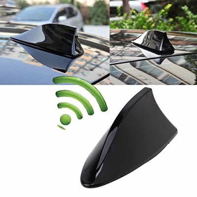 Image de Possbay Antenne Requin D&#039;aileron de Universelle Voiture avec AM FM Radio Signal Base étanche (Noir)