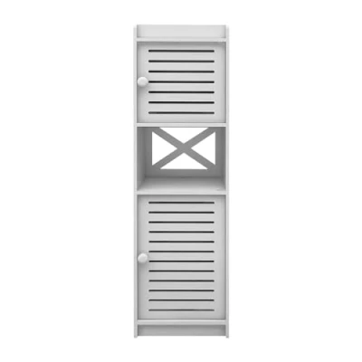 Image de HUOLE Petit Meuble Salle de Bain,Armoire Toilette Colonne Bain, Toilettes WC Rangement,Rangements Bain,Tiroir, Compartiment, Gain Place,Petits Espaces