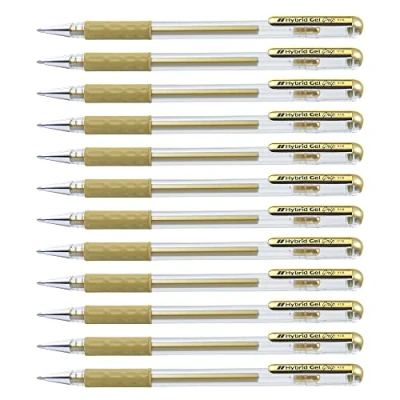 Image de Pentel Cf12roller Gel Hybrid Metallic0 8or, 12 Pezzi