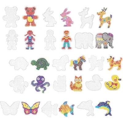 Image de Lot de 15 Plaques Perles à Repasser en Forme D&#039;animal Dans Nombreuses Formes, Pour le Bricolage, Les Repasser, Modèles Loisirs Créatifs, Cadeaux