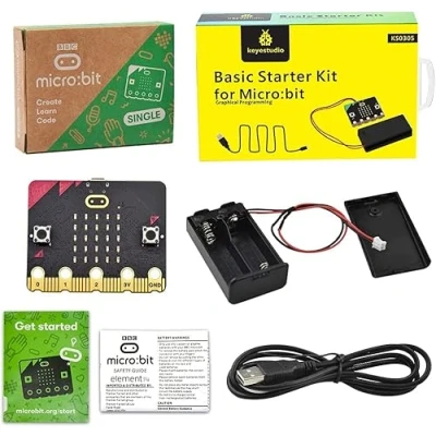 Image de KEYESTUDIO BBC Micro: bit V2.2 Kit de Composants PC Codage éducatif avec Carte Micro