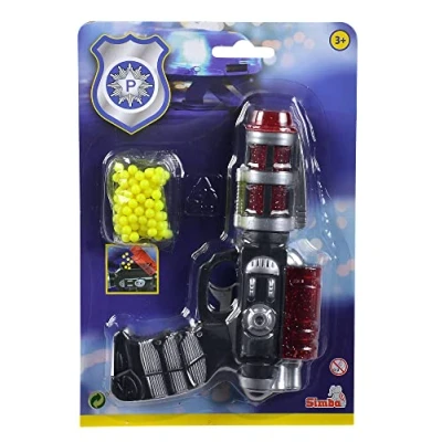 Image de Simba 108022557 Pistolet Spatial avec munitions, tri, Un Seul Article est livré, 100 Boules, 18 cm, Arme Jouet, à partir de 3 Ans