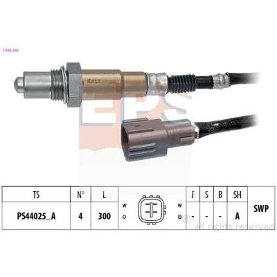 Image de EPS 1.998.269 Sonde lambda Made in Italy OE Equivalent chauffé, planaire, Filetage prégraissé TOYOTA: Yaris I 3/5 portes, Aygo, RAV4 III SUV
