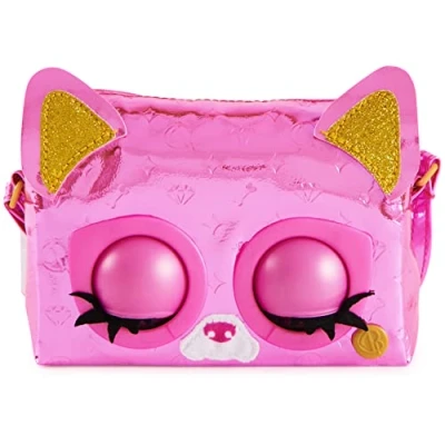 Image de PURSE PETS MÉTALLIQUE MAGIC BULLDOG FRANÇAIS COMPAGNON Interactif FORMAT SAC À MAIN Animal Style Métallique Qui Cligne Des Yeux Sons Et Modes De Jeu Jouet Enfant 5 Ans +
