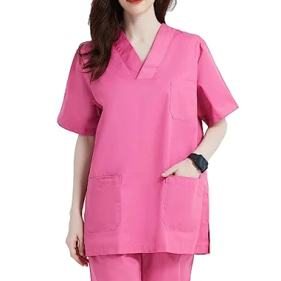 Image de Misemiya VÊTEMENTS DE Travail Unisex COL PIC Manches Courtes Médicaux Unisexe Ref.817 4XL, Rose