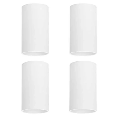 Image de Klighten 4 Pcs Spot Plafond Blanc en Saillie, Douille GU10, Ampoule non Incluse, 56 mm X 100 mm, Plafonnier Rond de Aluminium Moderne pour Salon, Cuisine, Couloir