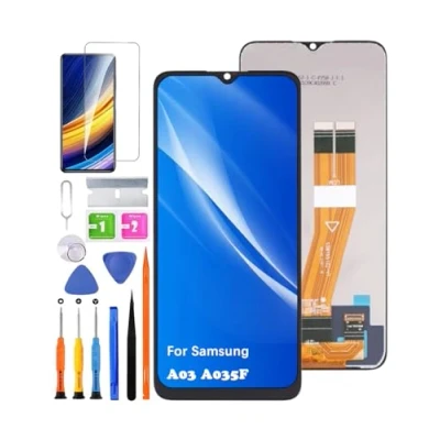 Image de HLYGZX Écran de rechange d&#039;origine pour Samsung Galaxy A03 A035F, A035F A035M LCD tactile Digitizer Assembly Kit pièces réparation