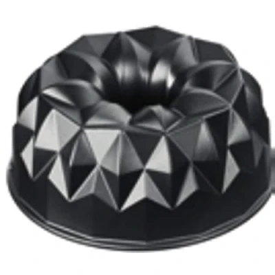 Image de KAISER Inspiration Moule à gâteau Joli Design Diamètre : 25 cm avec Structure de Surface en Fonte d&#039;aluminium revêtu Bronzage Uniforme, d&#039;aluminium, Noir, 25.5 x 11.5