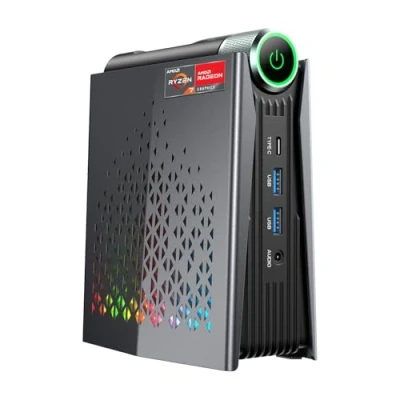 Image de ACEMAGICIAN AMD Ryzen 9 6900HX (jusqu&#039;à 4,9 GHz) RGB Mini PC,32 Go DDR5 1024 (1 to) SSD, Radeon RX 680M Micro Ordinateur Bureau 【Mode Réglable Auto/Silencieux Eco/Performance】