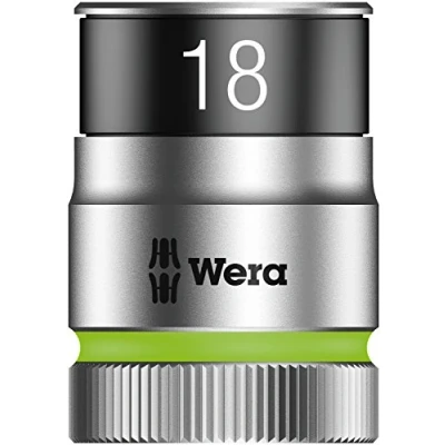 Image de Wera 05003738001 8790 HMC HF Douille Zyklop à emmanchement 1/2&quot; (HF = avec fonction de retenue), 18.0 mm, Vert