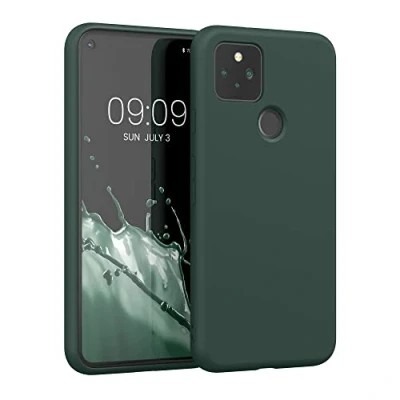 Image de kwmobile Housse Compatible avec Google Pixel 5 Coque de téléphone Souple et Fine en TPU Silicone Vert Mousse