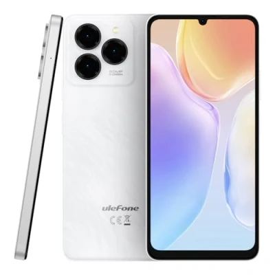 Image de Ulefone Téléphone Portable Débloqué Android 14 Note 20 Pro, 6,75&#039;&#039; HD+ Grand Ecran, 8 Go RAM+128 ROM, 50MP+8MP+2MP Caméra, Smartphone Dual SIM, Batterie 6000mAh, Empreinte Digitale, GPS, Blanc