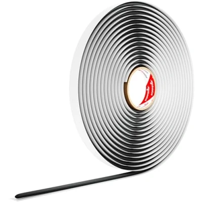 Image de Poppstar cordon adhésif rond en butyle (10 m x 10 mm), Mastic butyle, Joint rond, caoutchouc Noir
