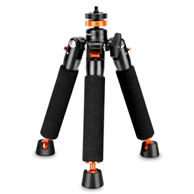 Image de Koolehaoda Mini trépied avec 1/4 et 3/8&quot; Vis Monter, Universel Monopode Base de Soutien Unipod Pieds pour Caméras DSLR Vidéo Micro Tournage