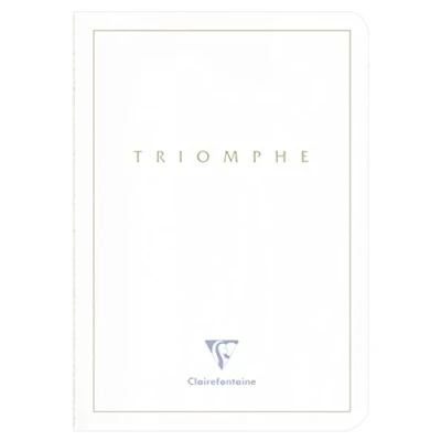 Image de Clairefontaine 36120C Collection Triomphe GOLD Un Carnet Cousu Blanc A5 14,8x21 cm 96 Pages Unies Blanches Papier 90 g Couverture Carte avec Marquage Or