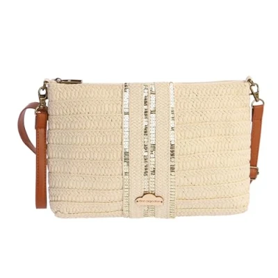 Image de Don Algodon Pochette femme en paille sac de plage Fait main à ete boheme beach bag cabas raphia Oporto