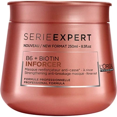 Image de L&#039;Oréal Professionnel, Masque Renforçateur, Cheveux Abîmés &amp; Fragiles, Restaure, Apporte Force, Souplesse Brillance, Inforcer, Enrichi en Vitamine B6 Biotine, Serie Expert, 300 ml