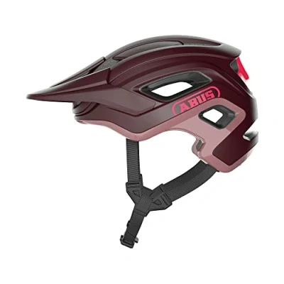 Image de ABUS MTB Helm Cliffhanger Casque de vélo pour les trails exigeants avec grandes ouvertures d&#039;aération et un système courroie TriVider hommes femmes Rouge foncé, taille L