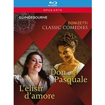 Image de Donizetti : Don Pasquale L&#039;Élixir d&#039;amour (Glyndebourne). Corbelli, de Niese, Siurina, Auty, Mazzola, Benini, Clément, Arden. [Blu Ray]
