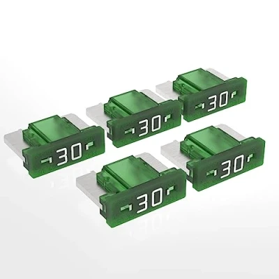 Image de AUPROTEC Mini LP Fusibles à lame 2A 30A fusible enfichable d&#039;automobile choix : ampère vert, 5 pcs