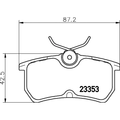 Image de HELLA 8DB 355 018 411 Jeu de plaquettes frein non préparé pour indicateur d&#039;usure avec vis d&#039;étrier FORD: FIESTA 6, Focus Mk1 3/5 portes