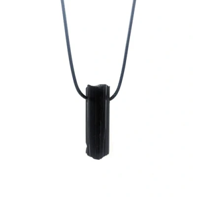 Image de PURAJA pendentif tourmaline brute en véritable pierre précieuse Chaîne de guérison avec Incl. cordon haute qualité