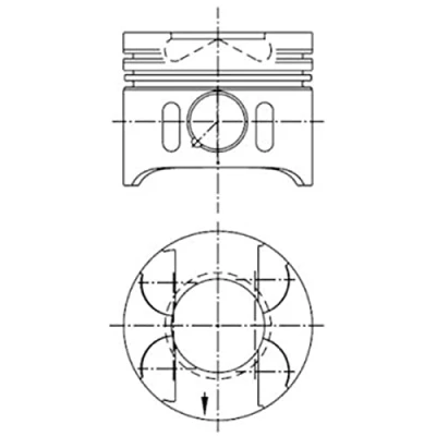 Image de KOLBENSCHMIDT 97409600 Piston 88,01 MERCEDES BENZ: Classe C Berline, Sprinter 4 T Van, E Berline