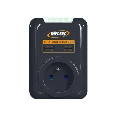 Image de Infosec Parasurtenseur 1 Prises + USB