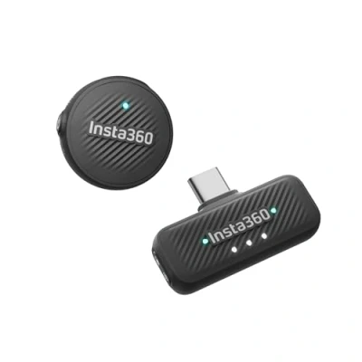 Image de Insta360 Mic Air (1 TX + 1 RX), suppression du bruit, portée de 300 m, microphone sans fil pour USB C iPhone/Android/PC/Mac, Vlog, streaming