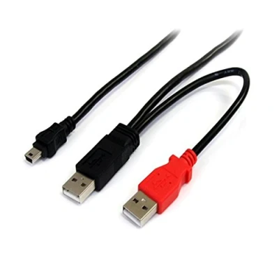 Image de StarTech.com Câble USB 2.0 en Y de 1,8 m pour disque dur externe 2x A (M) vers 1x Mini B Neuf