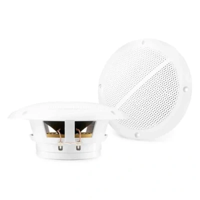 Image de VONYX Haut Parleurs Résistants à l&#039;eau 5&quot; 8 Ohm 2 80 Watts Splashproof, 5 Pouces, Idéal Intégrer dans Les Salles de Bain, Bateaux, Piscines, Sauna, Terrasse, etc