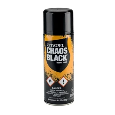 Image de Games Workshop Citadel Colour Chaos Black Primer / Undercoat Spray