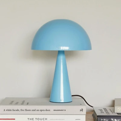 Image de HÜBSCH lampe à poser Mush Mini, bleu clair, fer, E14