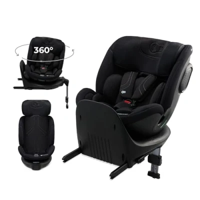 Image de Siège auto I size 40 150 cm KINDERKRAFT XRIDER Rotation à 360 Base intégrée avec isofix 8 positions d&#039;inclinaison Noir