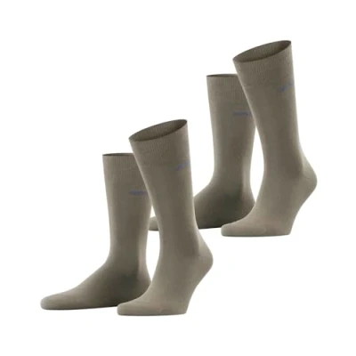 Image de ESPRIT Basic Uni Multipack M So coton unies lot de 2 paires, Chaussettes Homme, Vert Thymian 7821, 47 50