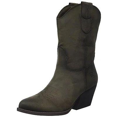 Image de BAGATT Femme Messine Bottes Western, Vert foncé, 38 EU
