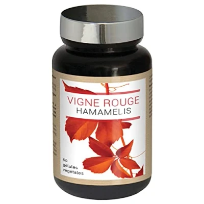 Image de NUTRIEXPERT Vigne Rouge Hamamélis Contribue à une Circulation Sanguine Normale Favorise la Sensation de Jambes Légères le Confort Circulatoire Vegan 60 gélules