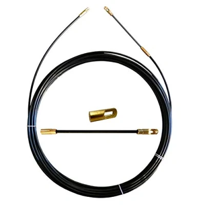Image de Stak SYN3 015 Aiguille tire fils en nylon Ø 3 mm, 15 mètres, avec tête de guidage flexible et œillet sertis, Noir