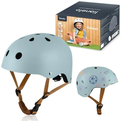 Image de Casque vélo enfant LIONELO 50 56 cm Possibilité de décoration Matériaux absorbant les chocs Intertek Bleu
