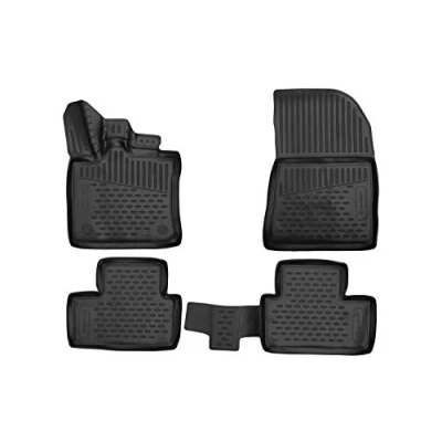 Image de Element EXP.ELEMENT3D02475210K Tapis de Sol en Caoutchouc antidérapant Premium 3D Personnalisables Renault Captur, 2019 &gt;, 4 Poissons, Noir Ajustement mesuré au Laser personnalisé