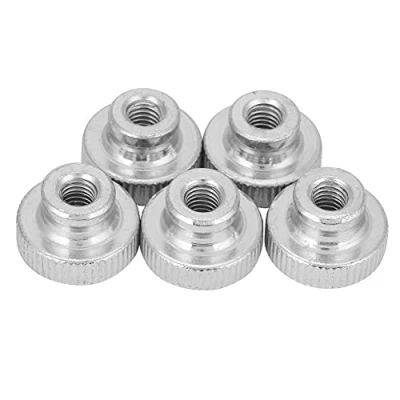 Image de M3 M4 M5 M6 M8 M10 Plaqué Acier au Carbone Serrez à la Main les Écrous Moletés Pouce avec Écrous(M6（5pcs）)