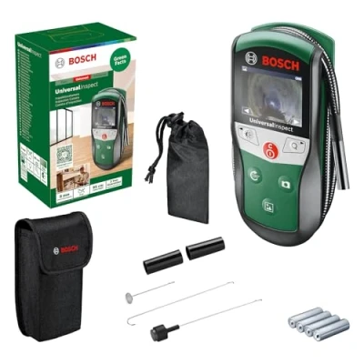 Image de Bosch Caméra d&#039;inspection UniversalInspect (endoscope d&#039;un diamètre de 8 mm avec une longueur flexible 0,95 m et fonction mémoire intégrée, dans boîte carton)
