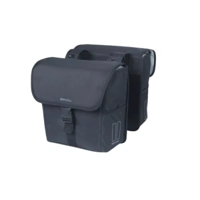 Image de Basil Go Double Bag 32 l, Noir, Sacoche imperméable, idéale pour Les Courses, trajets en Ville et l&#039;utilisation Quotidienne