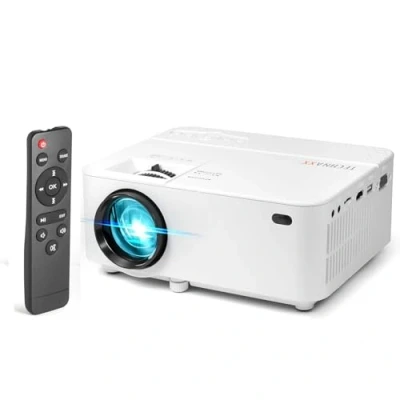 Image de Technaxx Mini Projecteur Home Cinéma TX 113 LED 40 000 Heures, Lecteur Multimédia, Compatible avec Ordinateurs/Notebooks, Tablettes, Smartphones et Consoles de Jeux via AV, VGA, HDMI