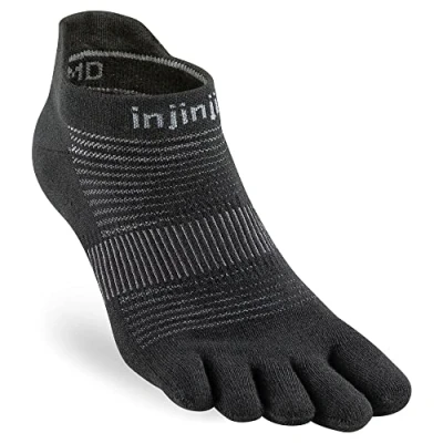 Image de Injinji Run Poids original No Show (taille L, noir), noir, Large