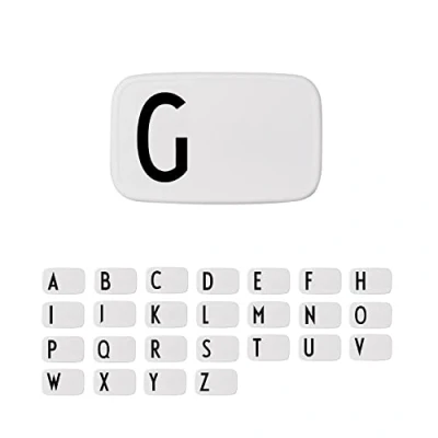 Image de Design Letters Lunch Box Blanc (A Z) Cadeau Noel Homme &amp; Femme Parfait comme Boite a Gouter Enfant, Adulte Repas Sans BPA/BPS Micro ondable 850 Ml