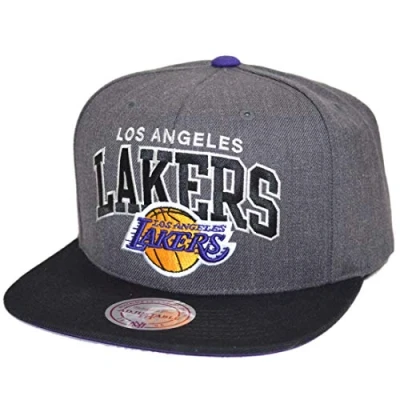 Image de Mitchell &amp; Ness Snapback L.A. Lakers G2 Team Arch Charbon/noir, gris, taille unique
