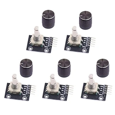 Image de WayinTop 5pcs Rotatif Encodeur Module KY 040 360 Degrés Rotary Encoder avec Capuchon de Bouto