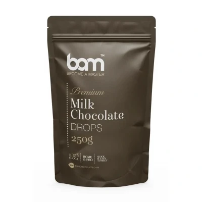 Image de BAM Premium Milk Chocolate Drops, Callets, Chips for Melting, Home and Pro Baking, 250 grammes
