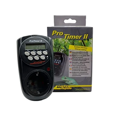 Image de Lucky Reptile Pro Timer II Programmateur à la Seconde avec contrôle d&#039;intervalle Minuteur numérique Prise 8 programmations configurables pour Terrarium Digital 3500W